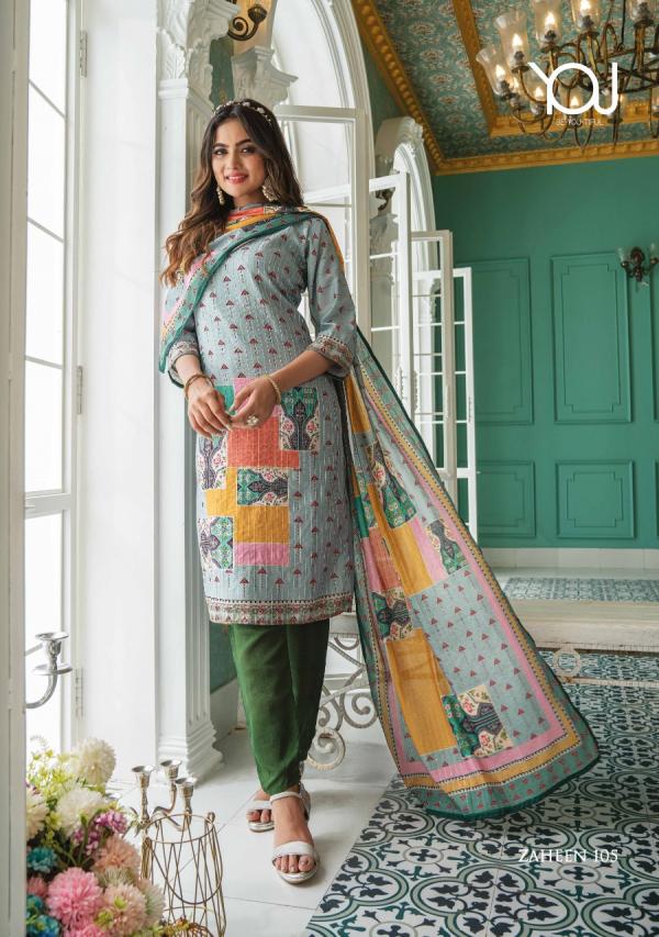 Wanna Zaheen Chanderi Sequence Designer Readymade Suit